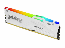 Kingston FURY Beast White/DDR5/16GB/5600MHz/CL40/1x16GB/RGB/White KF556C40BWA-16 KINGSTON DIMM DDR5 FURY Beast White RGB XMP 16GB 5600MT/s CL40