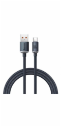 Baseus Crystal Shine Series nabíjecí/datový kabel USB-A / USB-C 100W 1,2m, černá