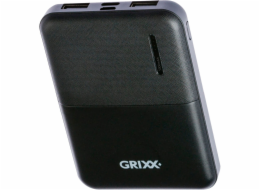Grixx Powerbank 5000mAh Micro USB & USB-C Black