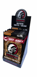 INDIANA Jerky hovězí Peppered ZIP 720g - display