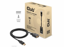 Club3D kabel DP na VGA, M/M, 2m, 28 AWG