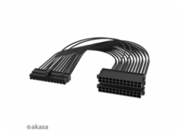 AKASA kabel ATX 24P Male to Dual ATX 24P Female - 2 Pack