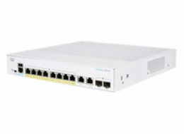 Cisco switch CBS250-8FP-E-2G (8xGbE,2xGbE/SFP combo,8xPoE+,120W,fanless) - REFRESH