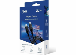 3mk datový kabel - Hyper Cable 4k60Hz 1m 100W C to C, černá