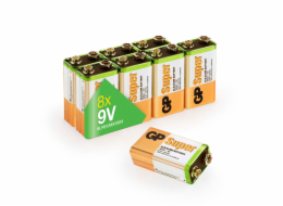 1x8 GP Super Alkaline 9V-Block 6LR61 Bulk Box      030E1604ALB8