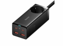 Baseus GaN3 Pro rychlonabíjecí stolní adaptér 2x USB-C + 2x USB-A + AC 100W 1.5m kabel černá