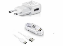 Samsung síťová nabíječka EP-TA200EWE + EP-DG970BWE, USB-C, 15W, bílá - bulk