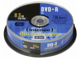 1x10 Intenso DVD+R 8,5GB 8x Speed, Double Layer Cakebox