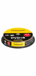 1x10 Intenso DVD+R 8,5GB 8x Speed, Double Layer Cakebox