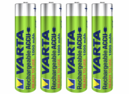 1x4 Varta Rechargeable Aku AAA NiMH 1000 mAh Micro