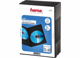 1x10 Hama pouzdro na 2 DVD tenké 75% úspora místa 51184