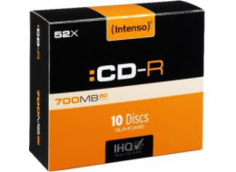 1x10 Intenso CD-R 80 / 700MB 52x Speed, Slimcase