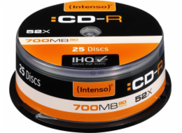 1x25 Intenso CD-R 80 / 700MB 52x Speed, Cakebox Spindel