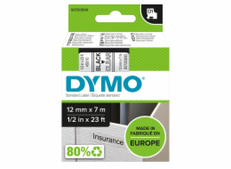 Dymo D1 Schriftband 12 mm x 7 m schwarz auf transparent    45010