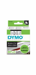 Etiketovací páska Dymo D1 ORIGINAL, černá na průhledné, 19mm x 7m
