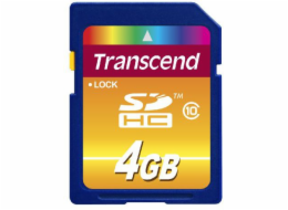 Paměťová karta TRANSCEND 4GB SDHC CARD (SD 3.0 SPD Class 10) memory card