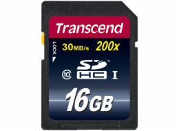 Paměťová karta TRANSCEND 16GB SDHC CARD (SD 3.0 SPD Class 10) memory card