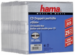 1x25 Hama CD-obaly      CD-Box- Slim Double                51168