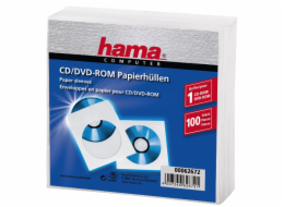 1x100 Hama CD-ROM-papir. obaly bila 62672