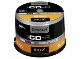 1x50 Intenso CD-R 80 / 700MB 52x Speed, printable, scr. res.