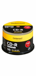 1x50 Intenso CD-R 80 / 700MB 52x Speed, printable, scr. res.