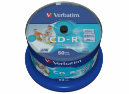 1x50 Verbatim CD-R 80 / 700MB 52x Speed wide printable generic