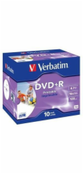VERBATIM DVD+R(10-Pack)Printable/Jewel/16x/4.7GB