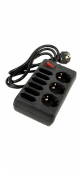 REV&nbsp;Tischsteckdose&nbsp;9-fach&nbsp;1,4&nbsp;m&nbsp;mit&nbsp;Schalter&nbsp;schwarz
