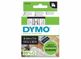 Dymo D1 paska 6 mm x 7 m cerna na bile 43613