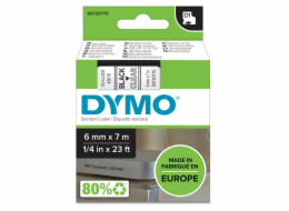 Dymo D1 paska 6 mm x 7 m cerna na transparentni  43610