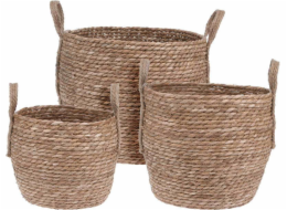 Obal na květináč sada 3 ks pletený SEAGRASS KO-KR2000700