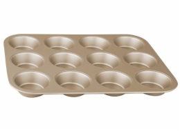 Forma na muffiny s nepřilnavým povrchem 12 ks zlatá BH-1430