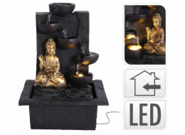 PROGARDEN Fontána pokojová s LED osvětlením BUDDHA oblá KO-795202210obla