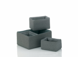 Sada košů RIMOSSA 5ks, plast šedá KL-21783