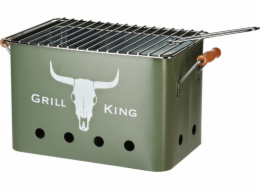 PROGARDEN Přenosný gril na dřevěné uhlí GRILL KING 43 x 20 cm zelená KO-C80901190