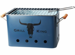Přenosný gril na dřevěné uhlí GRILL KING 43 x 20 cm modrá KO-C83000120