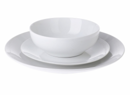 Excellent Houseware Jídelní sada talířů porcelán BASIC, 12 ks 