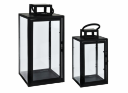 Lucerna na svíčku skleněná sada 2 ks 27 / 38 cm KO-CC5001200