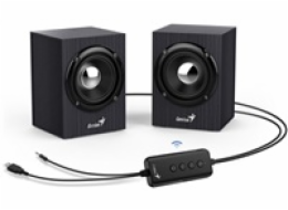 GENIUS repro SP-HF385BT/ 2.0/ Bluetooth 5.0/ 4W/ dřevěné/ černé