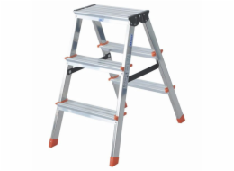 Krause Dopplo double-sided step ladder silver