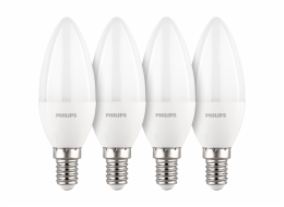 Philips LED Lamp E14 4-pack candle     40W 2700K