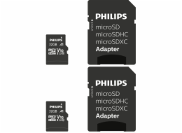 Philips MicroSDHC 2-Pack    32GB Class 10 UHS-I U1 incl. Adapter