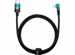 Baseus úhlový kabel USB-C - Lightning 20W, 1m, modrý
