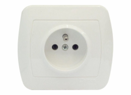 Jednozásuvkový Contact-Simon Chord s uzemněním bílý