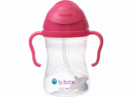 B.Box Inovativní láhev na vodu se slámou Malina Novinka 240ml 6m+ B.Box