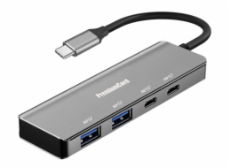 PREMIUMCORD Hub USB-C na 2x USB 3.2 Typ-C +2x USB 3.2, 5G SuperSpeed, Aluminum