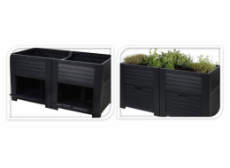 Vyvýšený záhon PROGARDEN antracit 150 x 76 x 78 cm KO-Y54401010