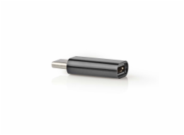 NEDIS adaptér USB/ konektory USB 2.0 A – USB-C zásuvka/ černý/ blistr