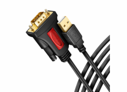 AXAGON ADS-1PSN, USB-A 2.0 - sériový RS-232 DB9-M Prolific adaptér / kabel 1.5m