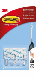 Průhledné háčky COMMAND T17067CC, 3 ks.